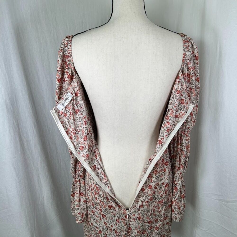 Romantic Cottagecore ASOS SAINT GENIES HOOK & EYE FLORAL ROSE MINI DRESS SIZE 4 - Picture 10 of 16
